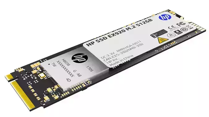 HP SSD M2 internal solid state drive Low-poly 3D model