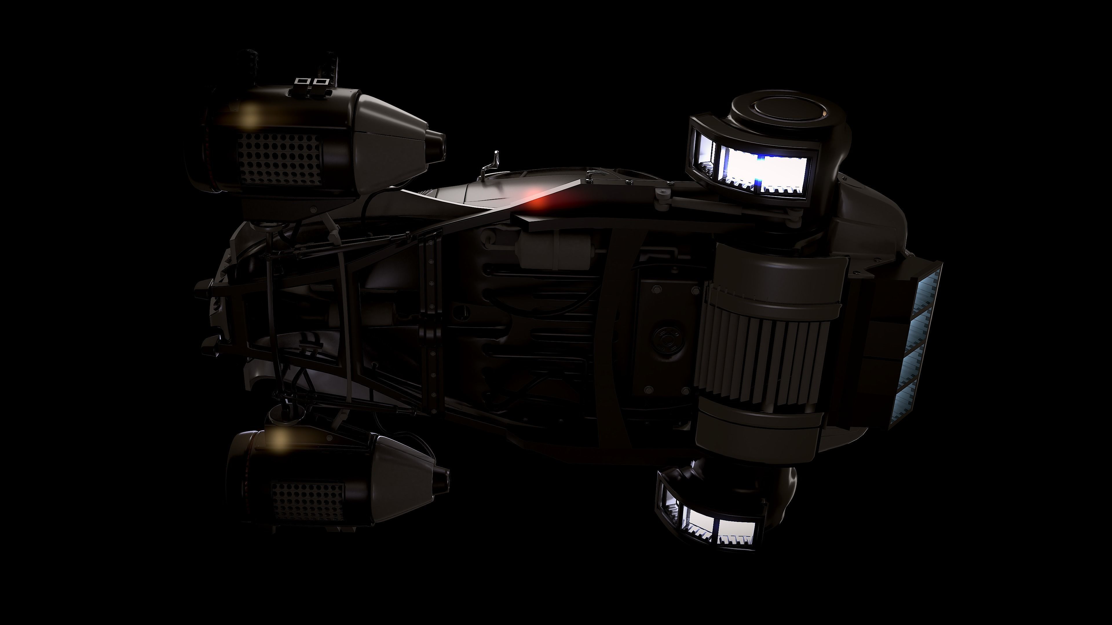 Retro futurustic car 3D model_8