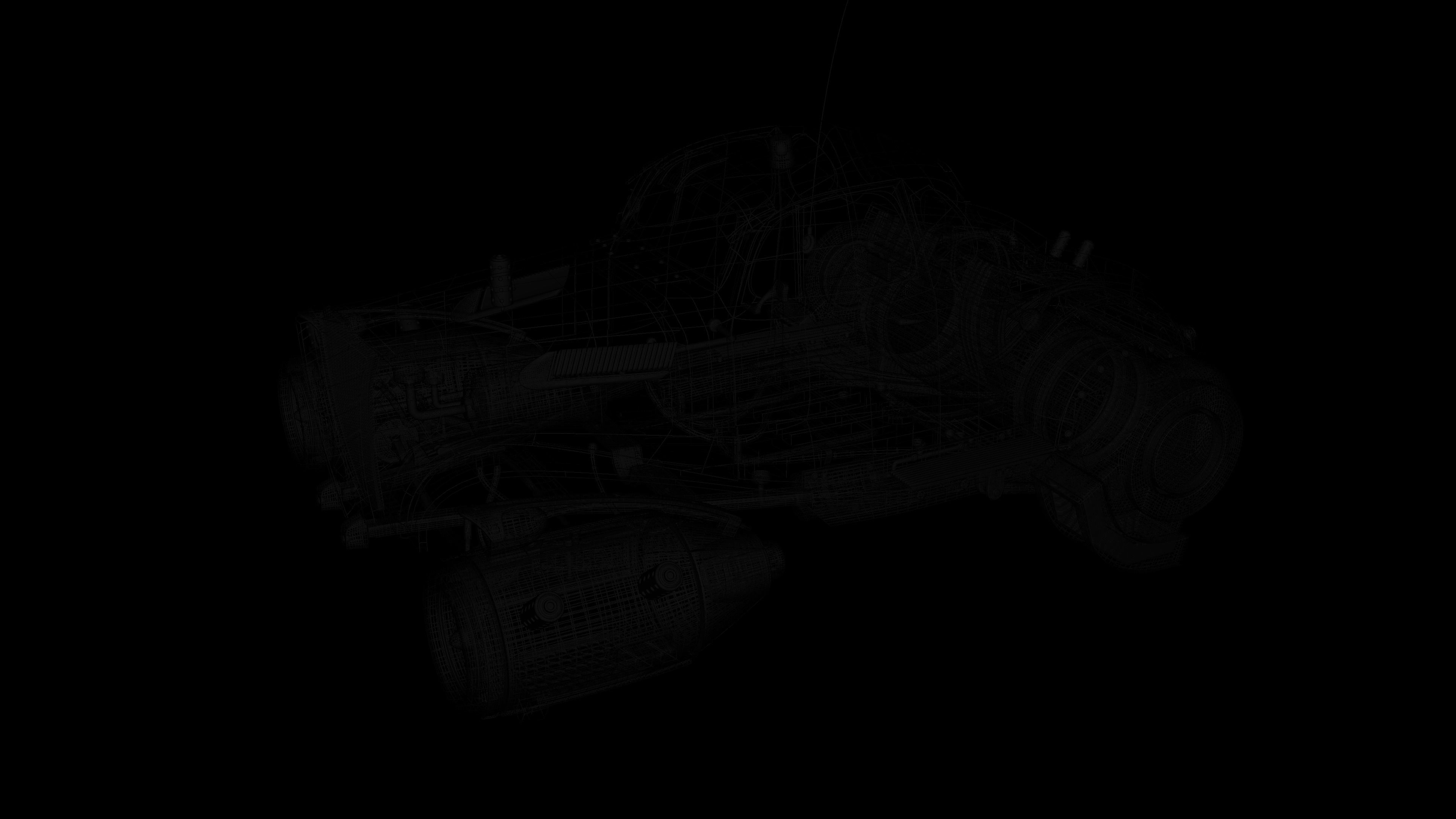 Retro futurustic car 3D model_3