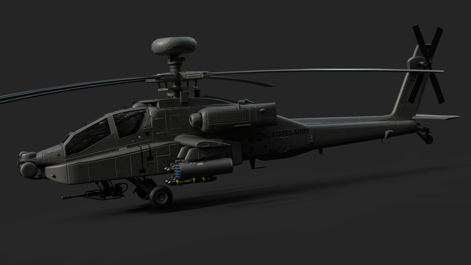 AH-64D Apache Low-poly 3D model_8