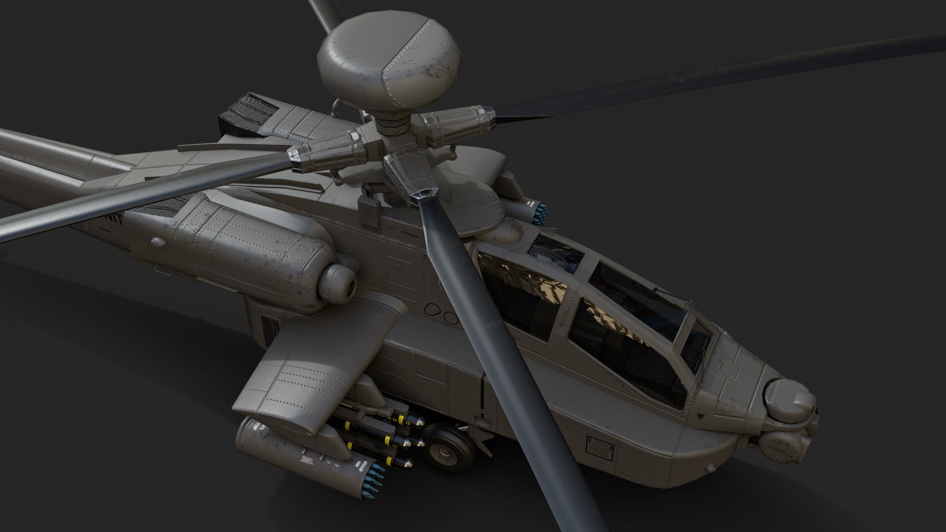 AH-64D Apache Low-poly 3D model_3