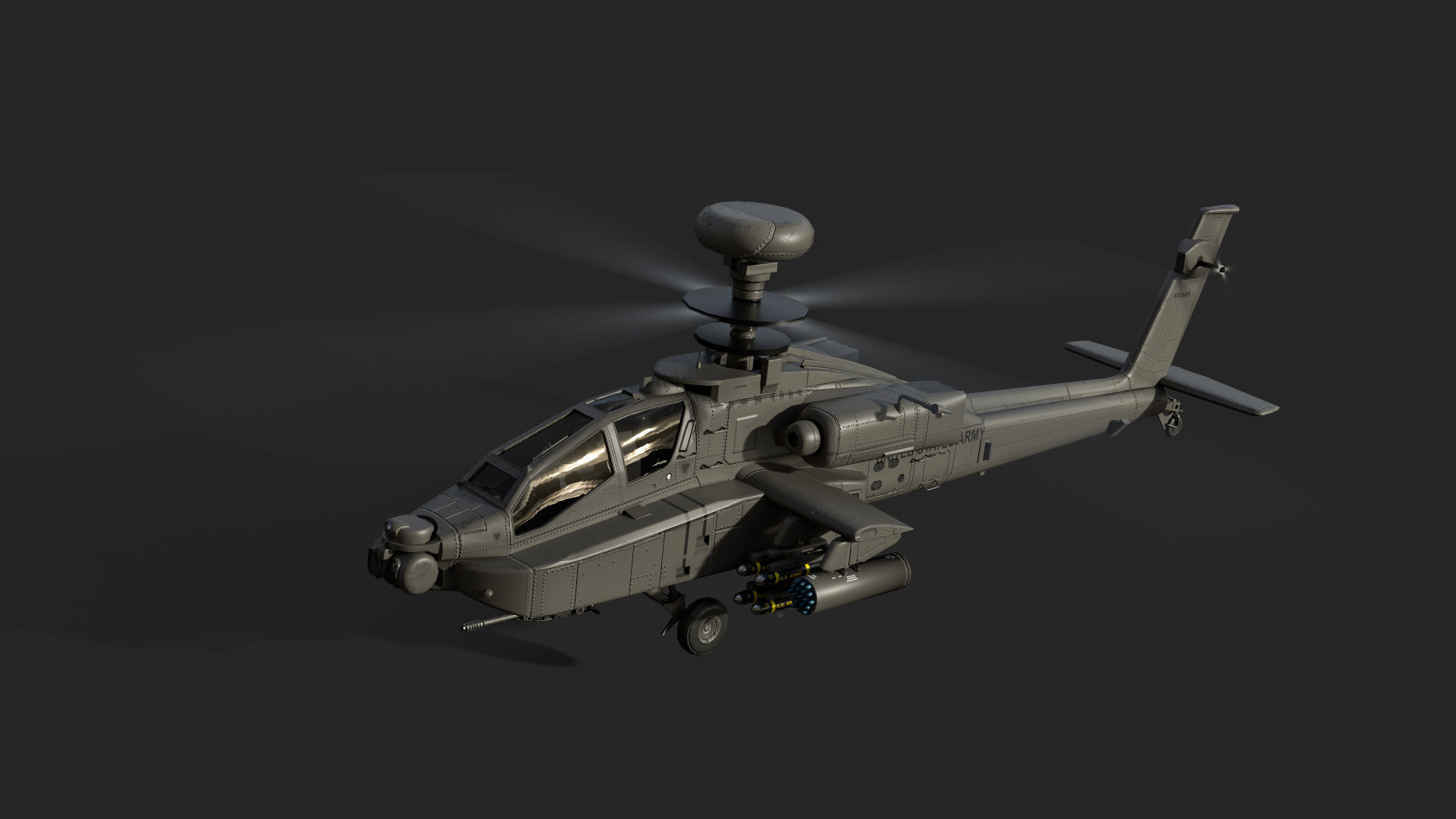 AH-64D Apache Low-poly 3D model_12