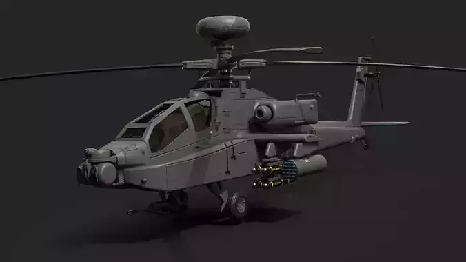 AH-64D Apache Low-poly 3D model