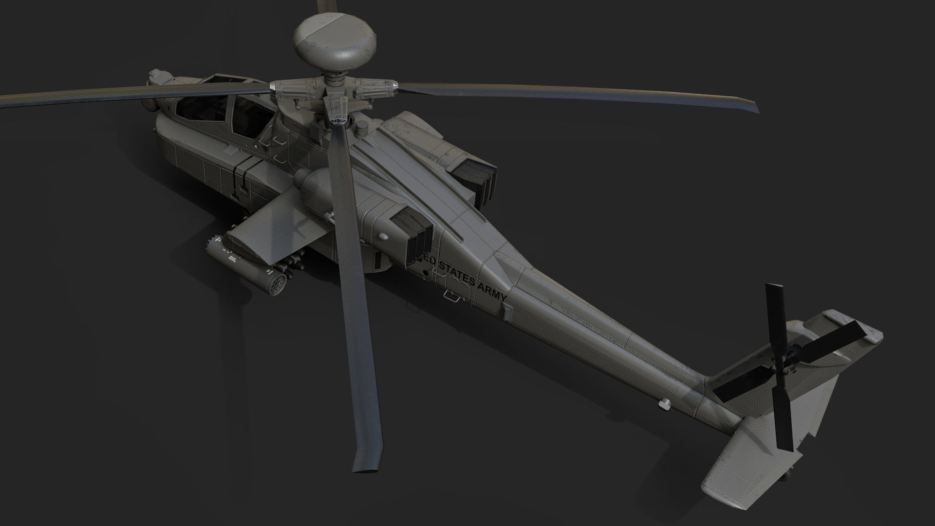 AH-64D Apache Low-poly 3D model_2
