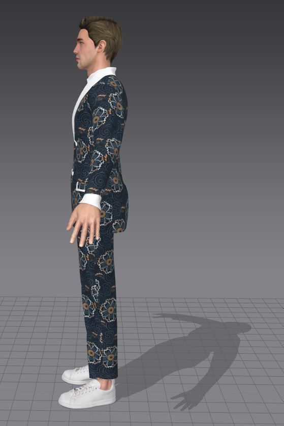 Avatar man in suit 3D model_3