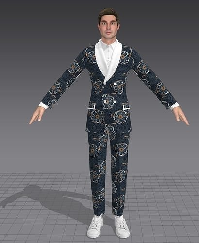 Avatar man in suit 3D model