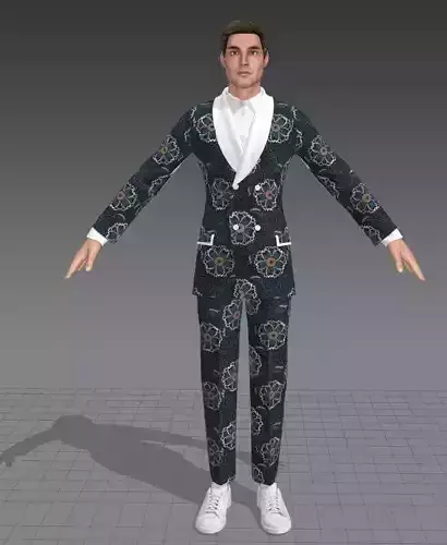 Avatar man in suit 3D model