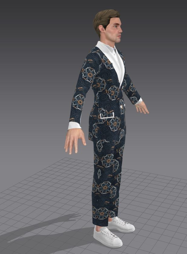 Avatar man in suit 3D model_1