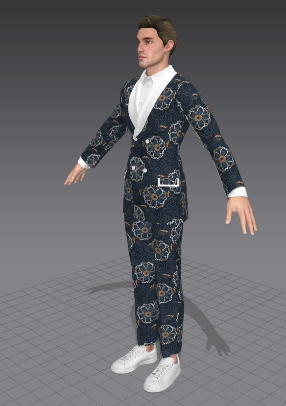 Avatar man in suit 3D model_4