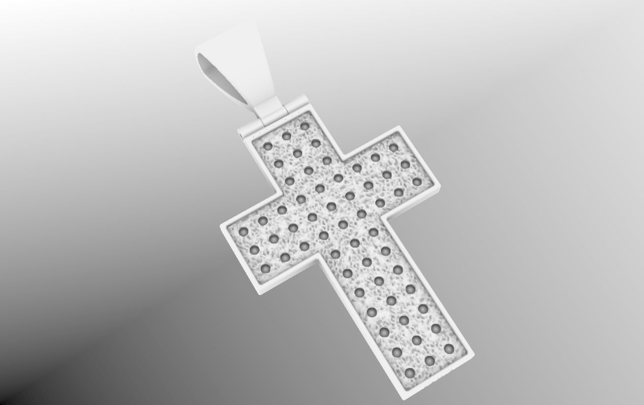cross with diamonds 3D model_1