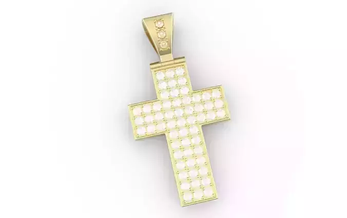 cross with diamonds 3D model