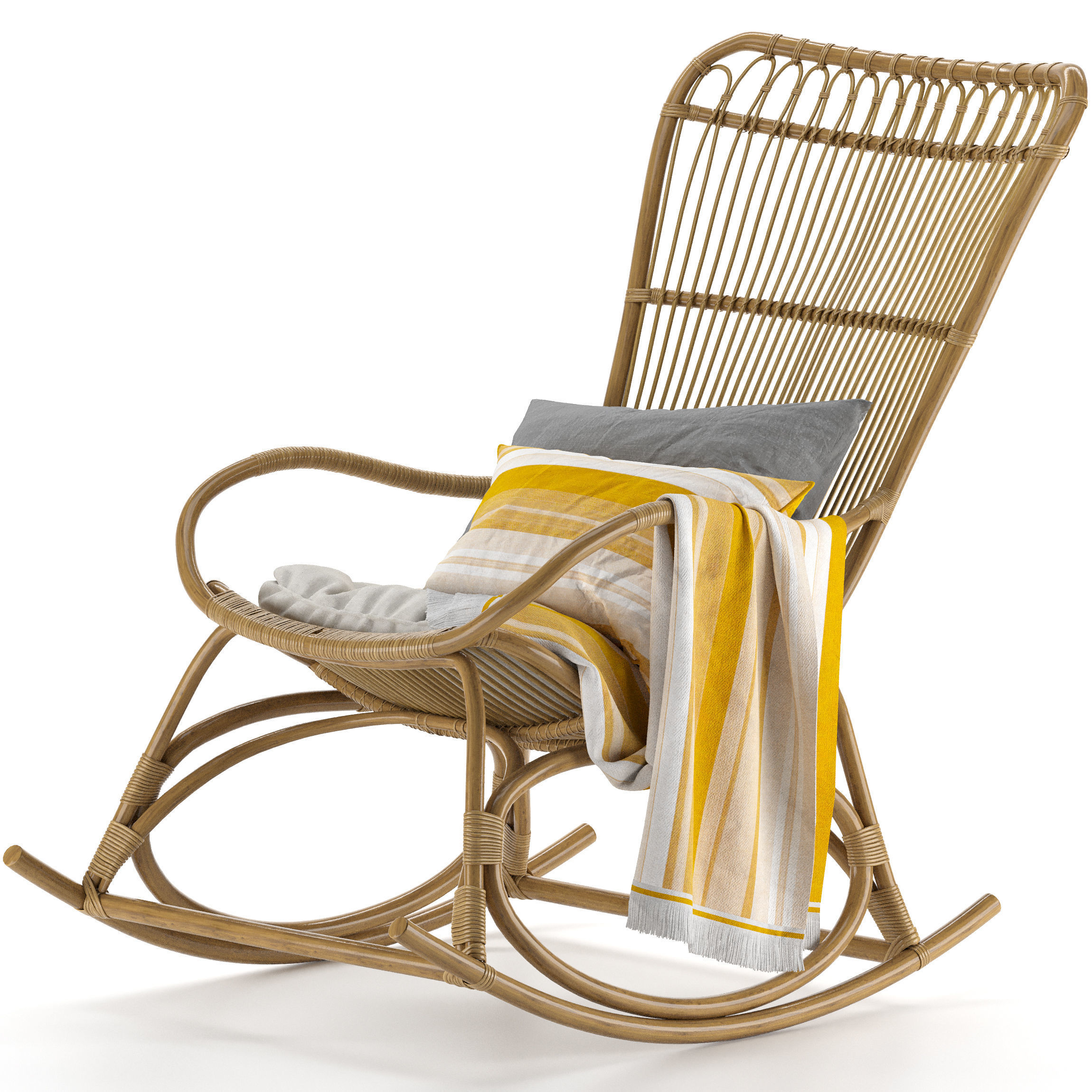 monet rocking chair 3D model_1