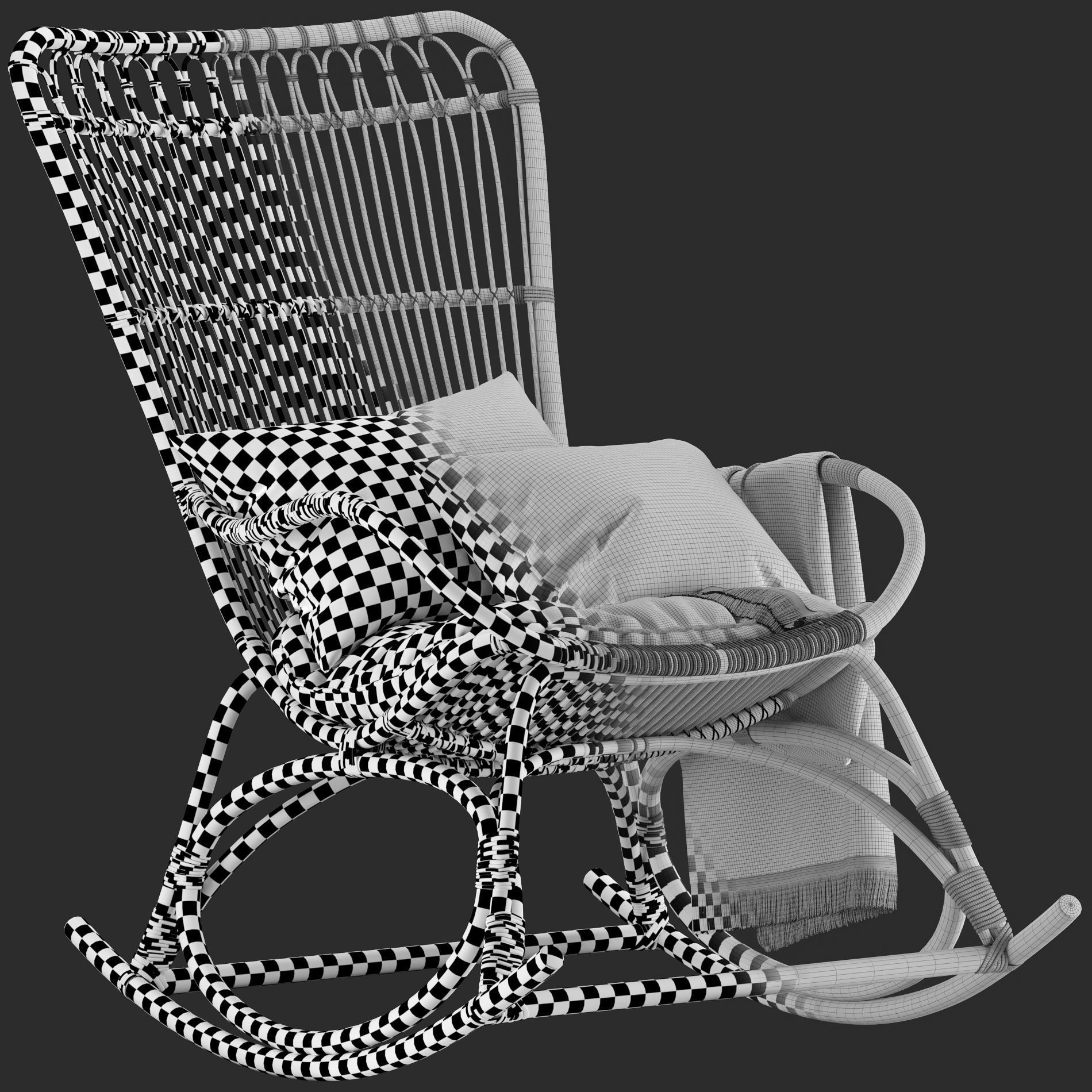 monet rocking chair 3D model_5