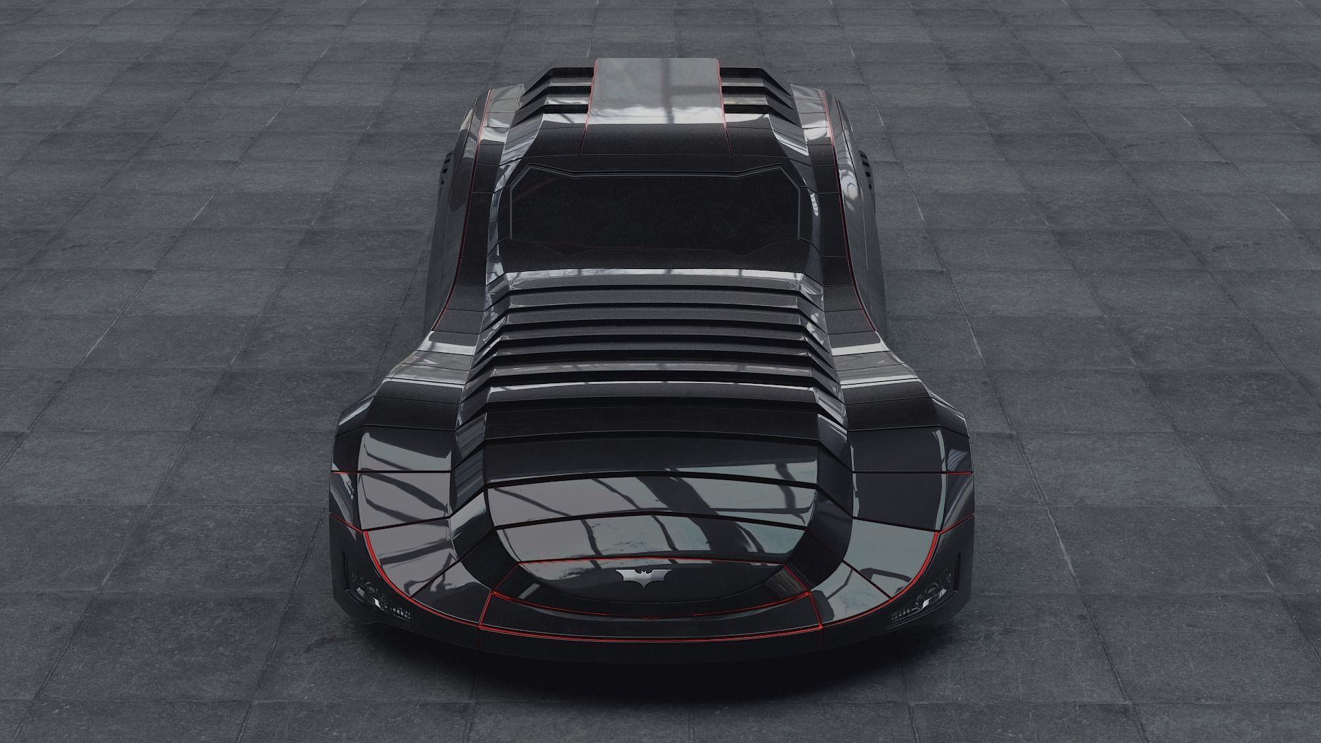 Batmobile batman car 3D model rigged | CGTrader