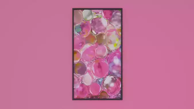 Boble Rose  picture framed