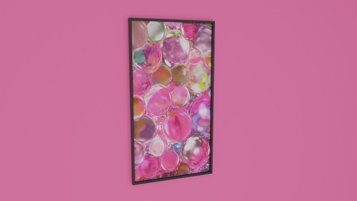 Boble Rose picture framed Free low-poly 3D model_1