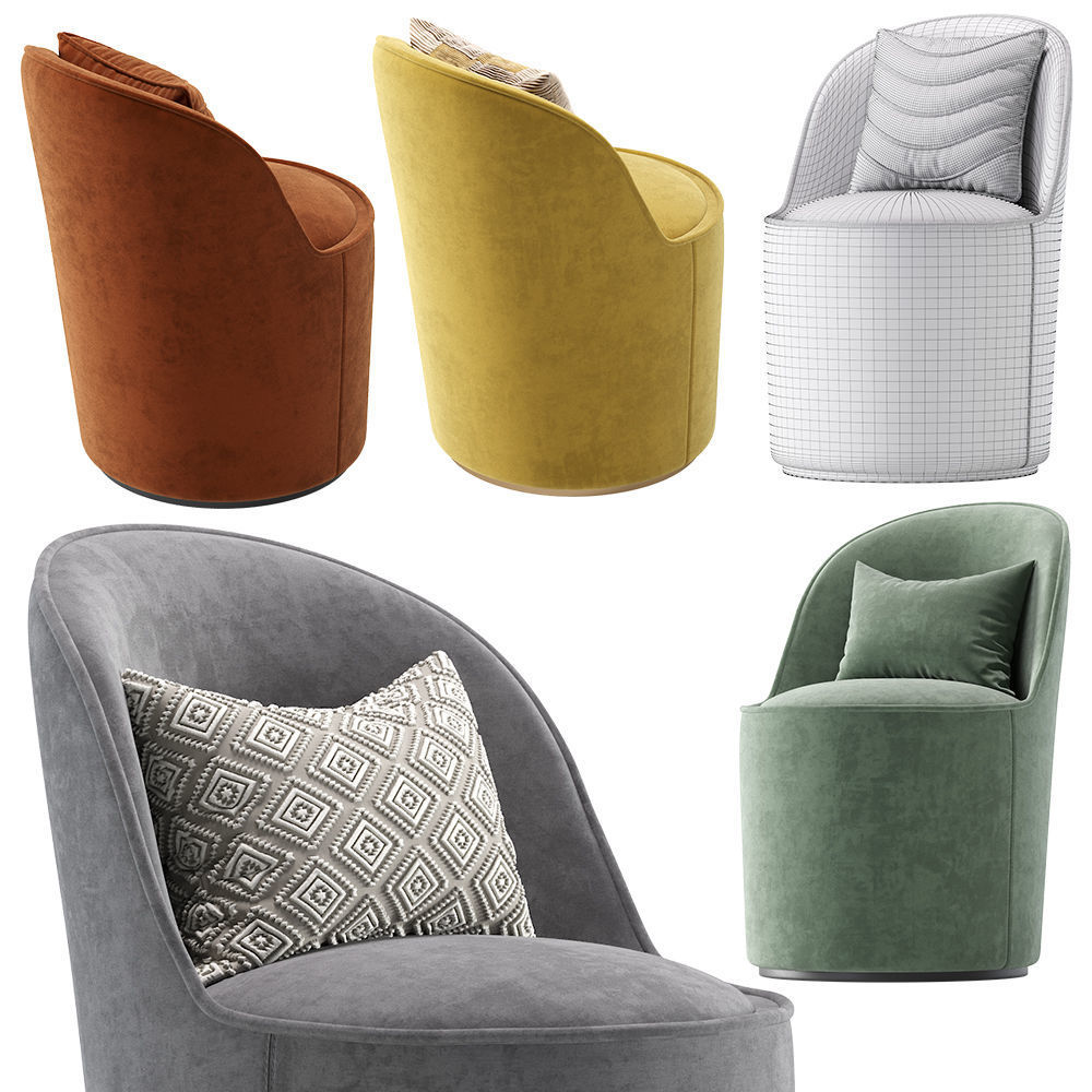 Big Armchair Tail by Gubi 3D model_6