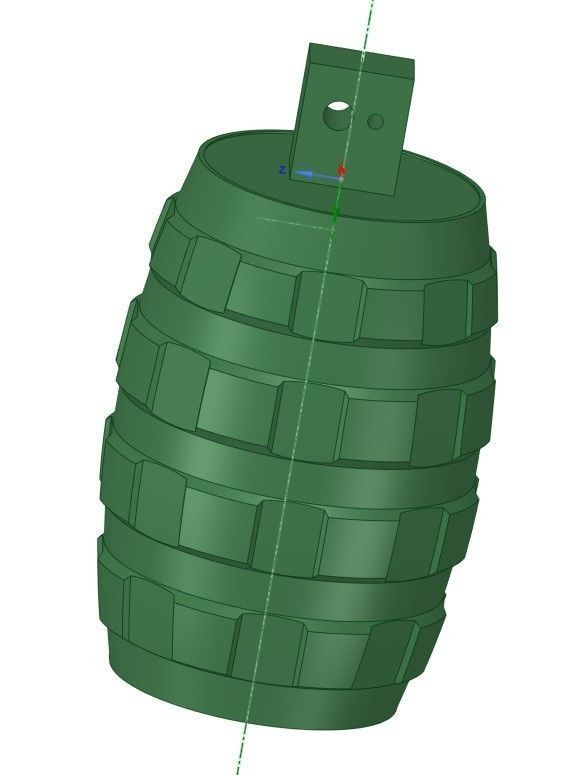 grenade Handgranate fdm printed proofed 3D print model_9
