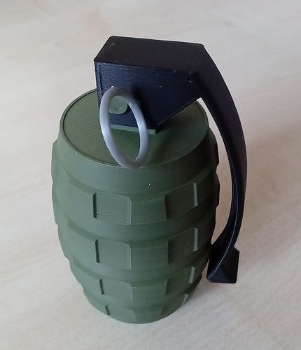grenade  Handgranate fdm printed proofed 3D print model