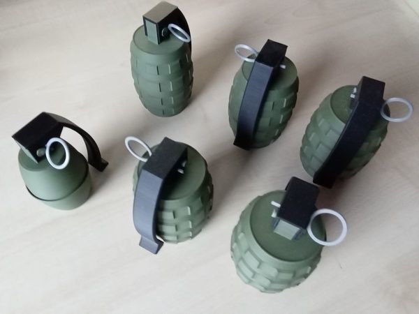 grenade Handgranate fdm printed proofed 3D print model_12