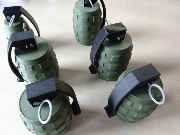 grenade Handgranate fdm printed proofed 3D print model_15