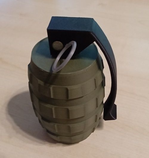 grenade Handgranate fdm printed proofed 3D print model_3