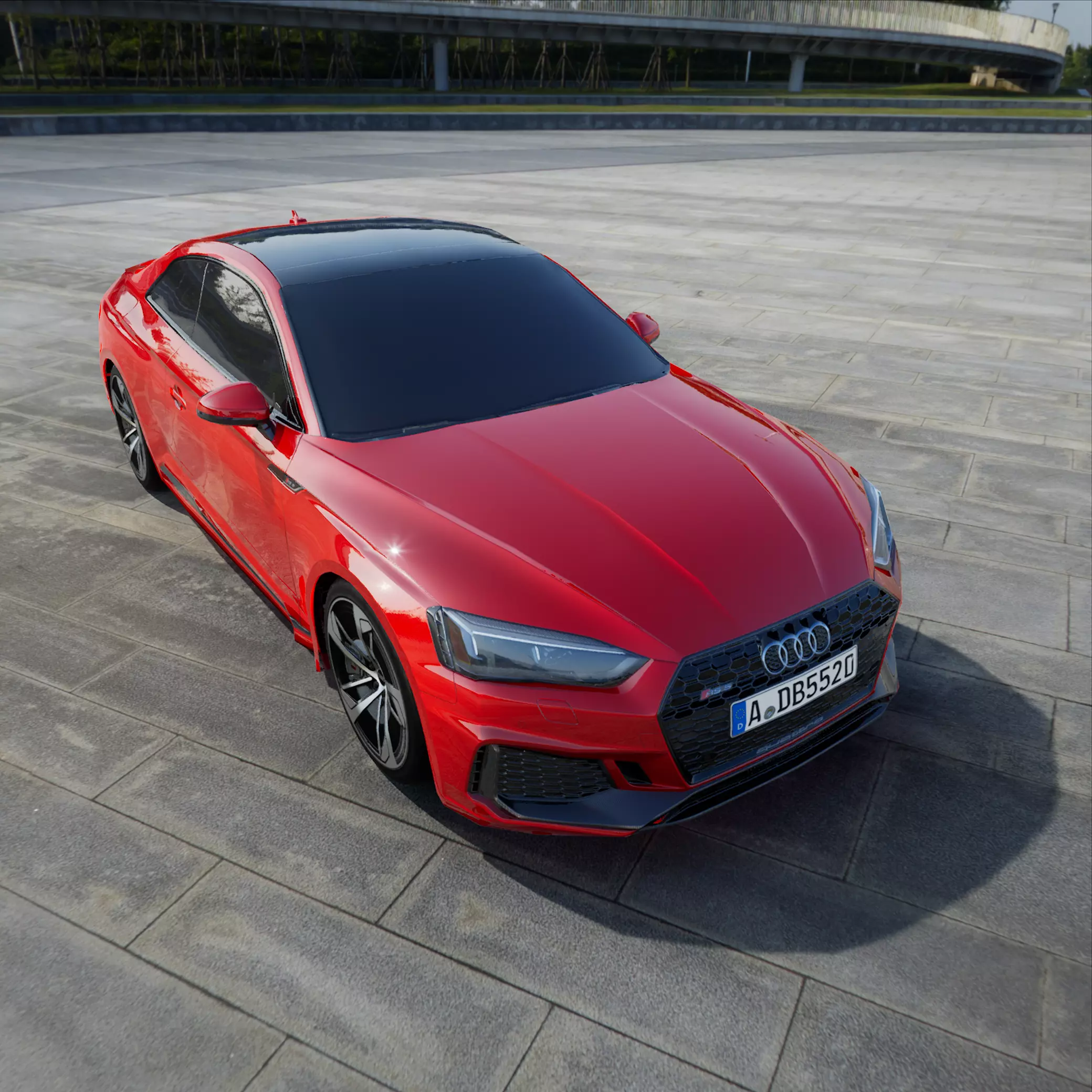 AUDI RS5 Ultra Low Poly - UE4 - UE5 Low-poly 3D model_0