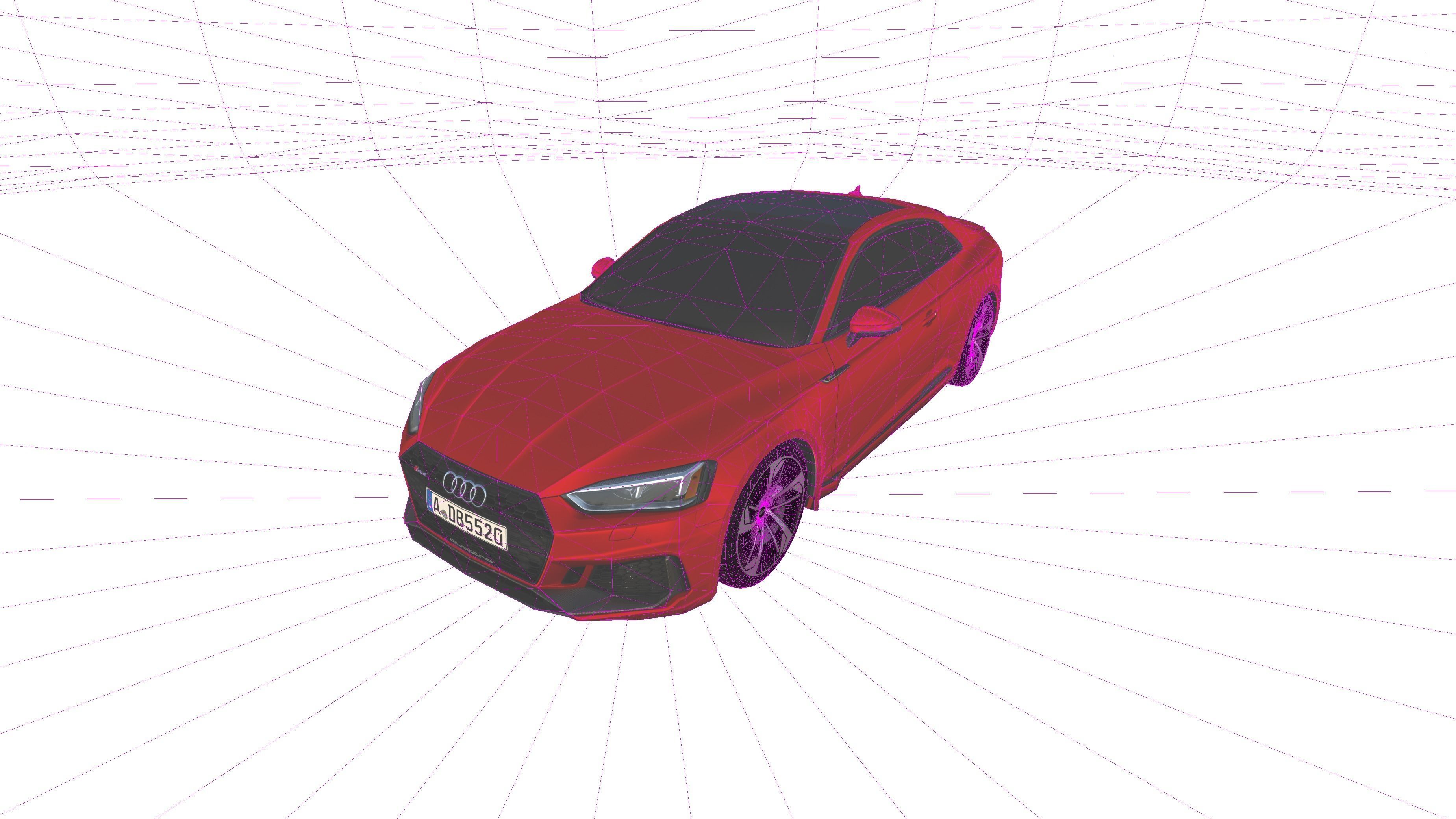 AUDI RS5 Ultra Low Poly - UE4 - UE5 Low-poly 3D model_9