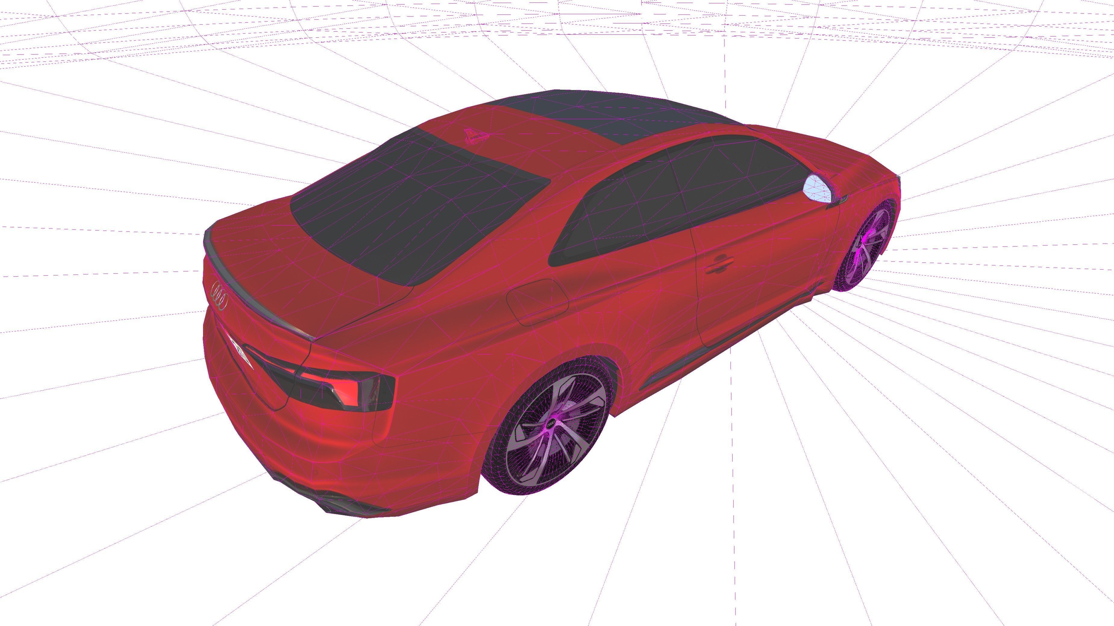 AUDI RS5 Ultra Low Poly - UE4 - UE5 Low-poly 3D model_8