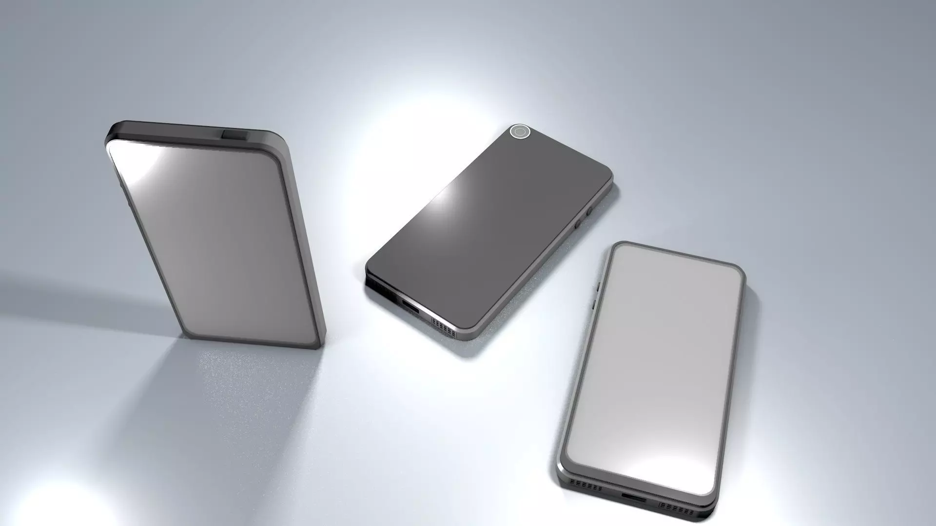 Smartphone phone with lights Free 3D model