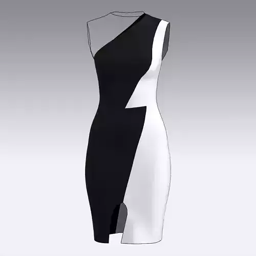 BLACK AND WHITE DRESS LOOK STYLE