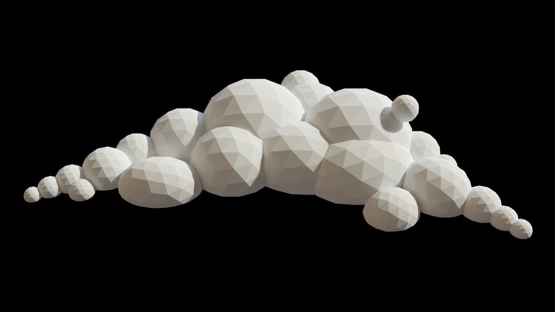 Cartoon Clouds Stylized Cloud Pack for 3D Environments 3 Sets Low-poly 3D model_41