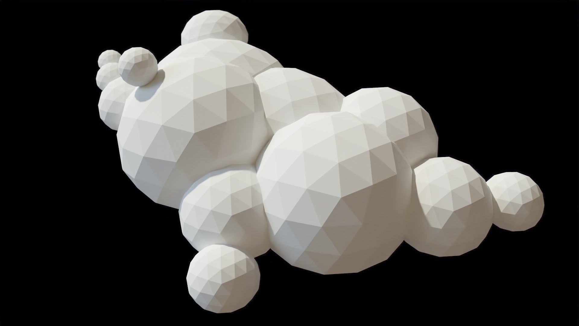 Cartoon Clouds Stylized Cloud Pack for 3D Environments 3 Sets Low-poly 3D model_30