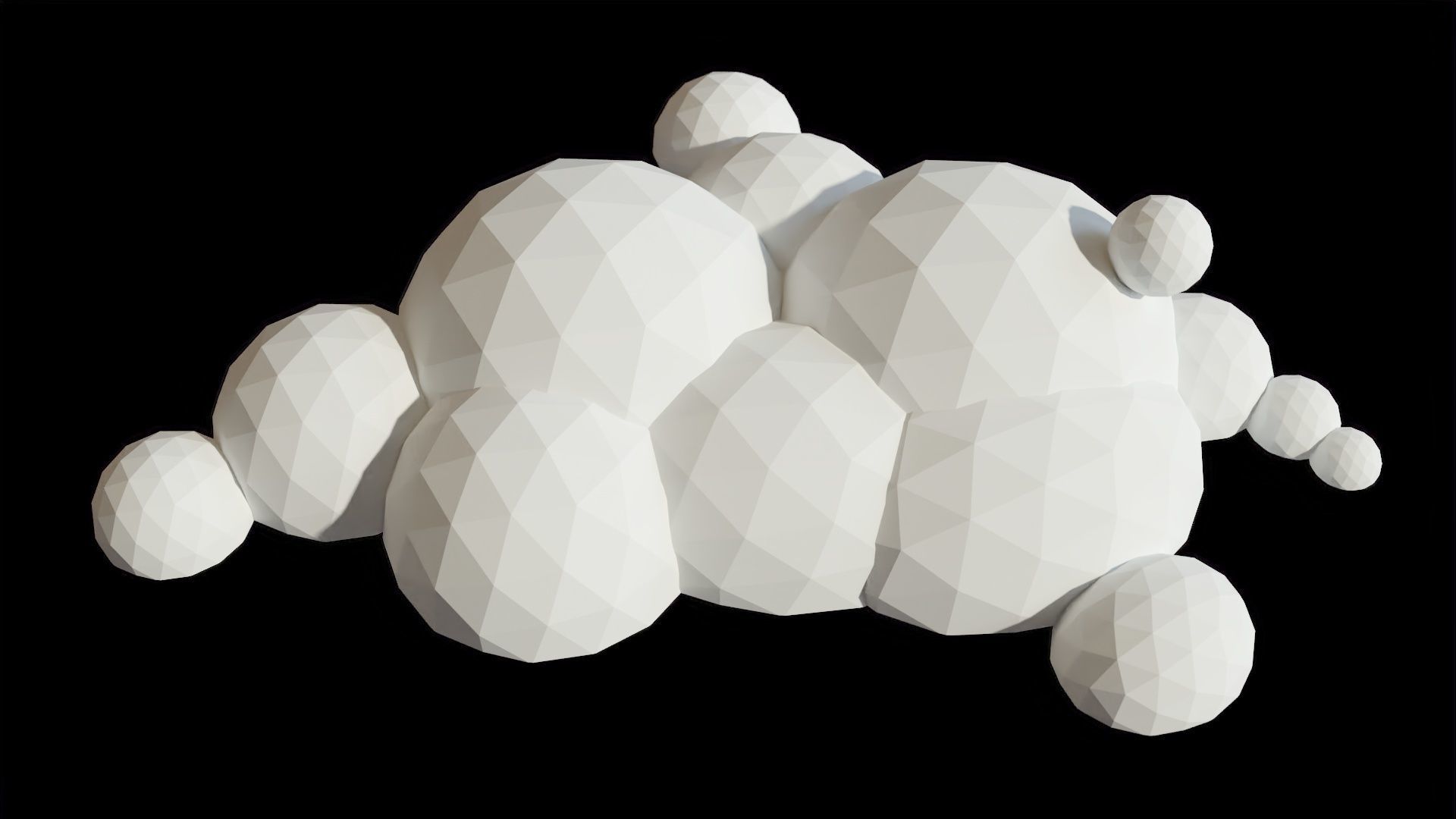 Cartoon Clouds Stylized Cloud Pack for 3D Environments 3 Sets Low-poly 3D model_29