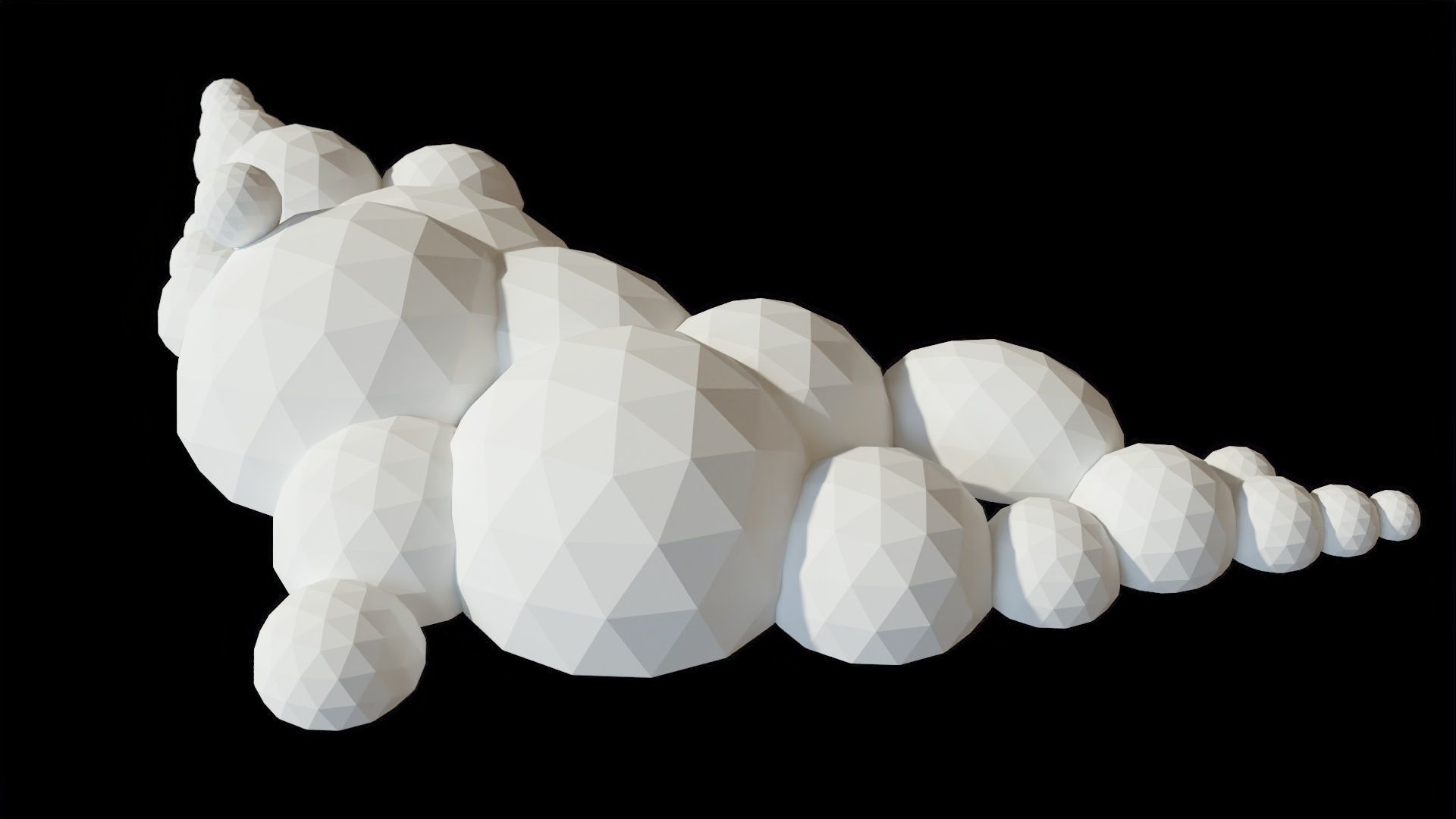 Cartoon Clouds Stylized Cloud Pack for 3D Environments 3 Sets Low-poly 3D model_36