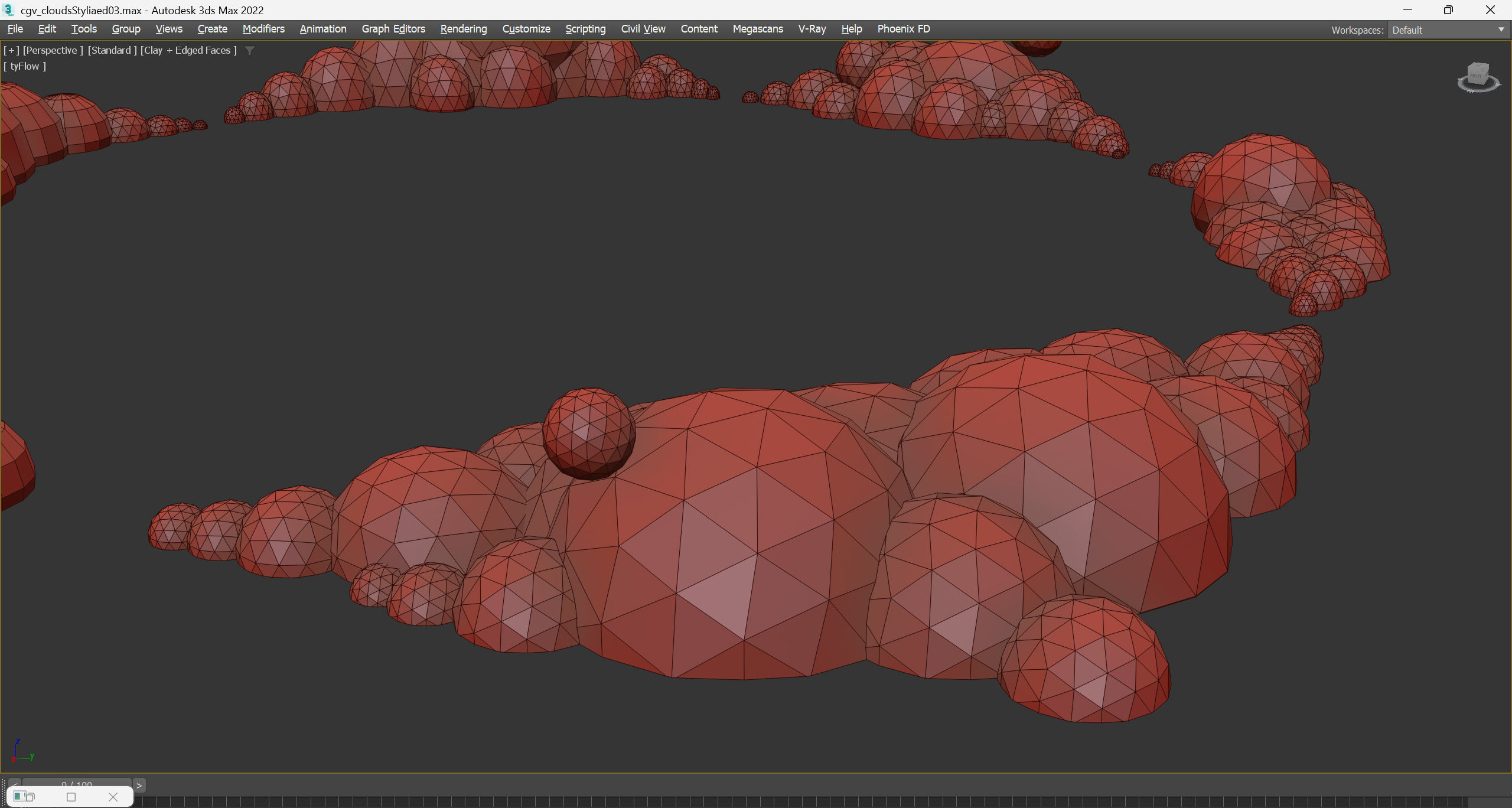 Cartoon Clouds Stylized Cloud Pack for 3D Environments 3 Sets Low-poly 3D model_15