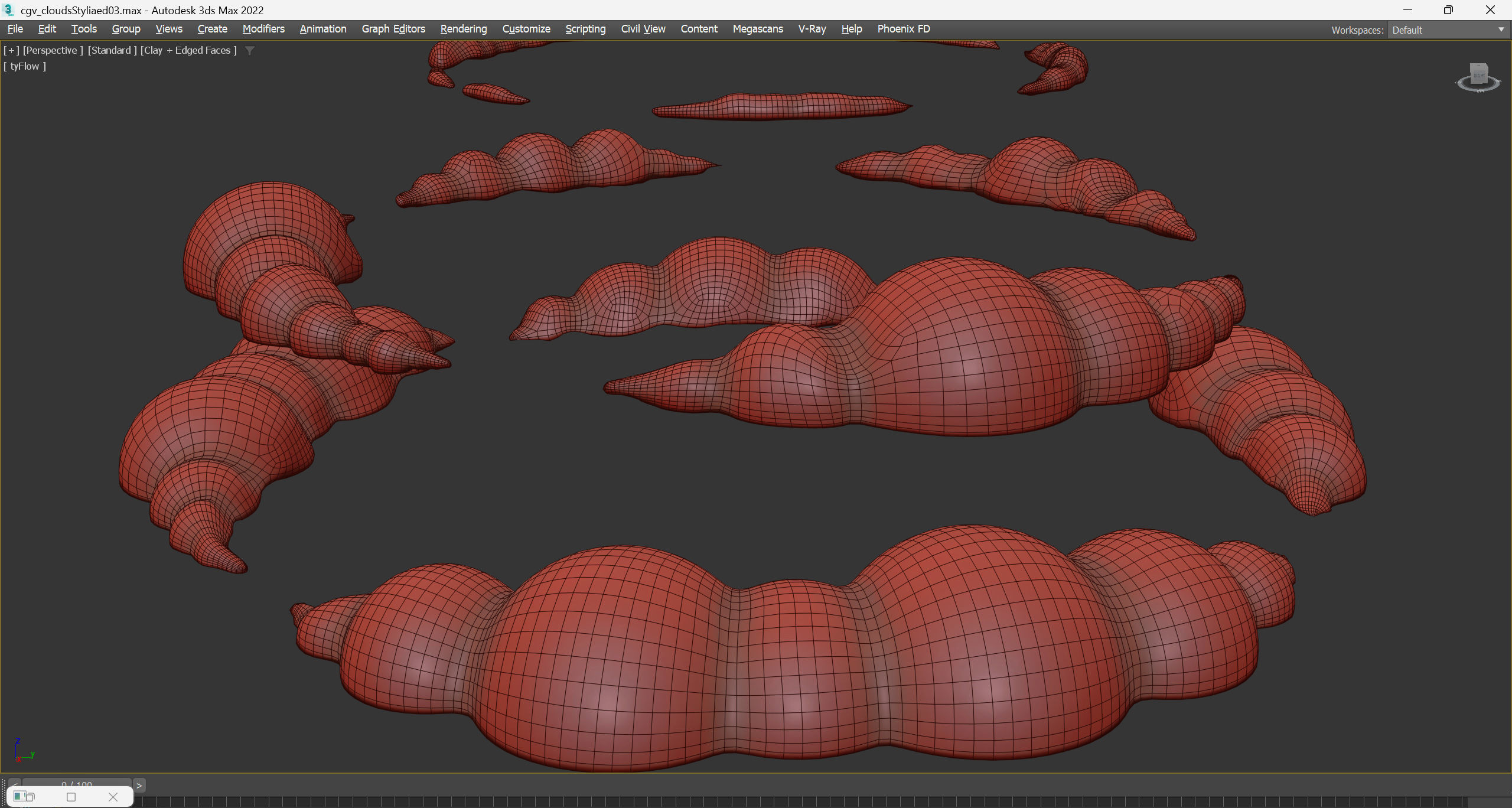 Cartoon Clouds Stylized Cloud Pack for 3D Environments 3 Sets Low-poly 3D model_18