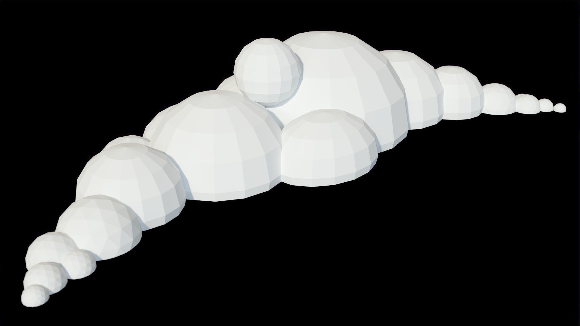 Cartoon Clouds Stylized Cloud Pack for 3D Environments 3 Sets Low-poly 3D model_31