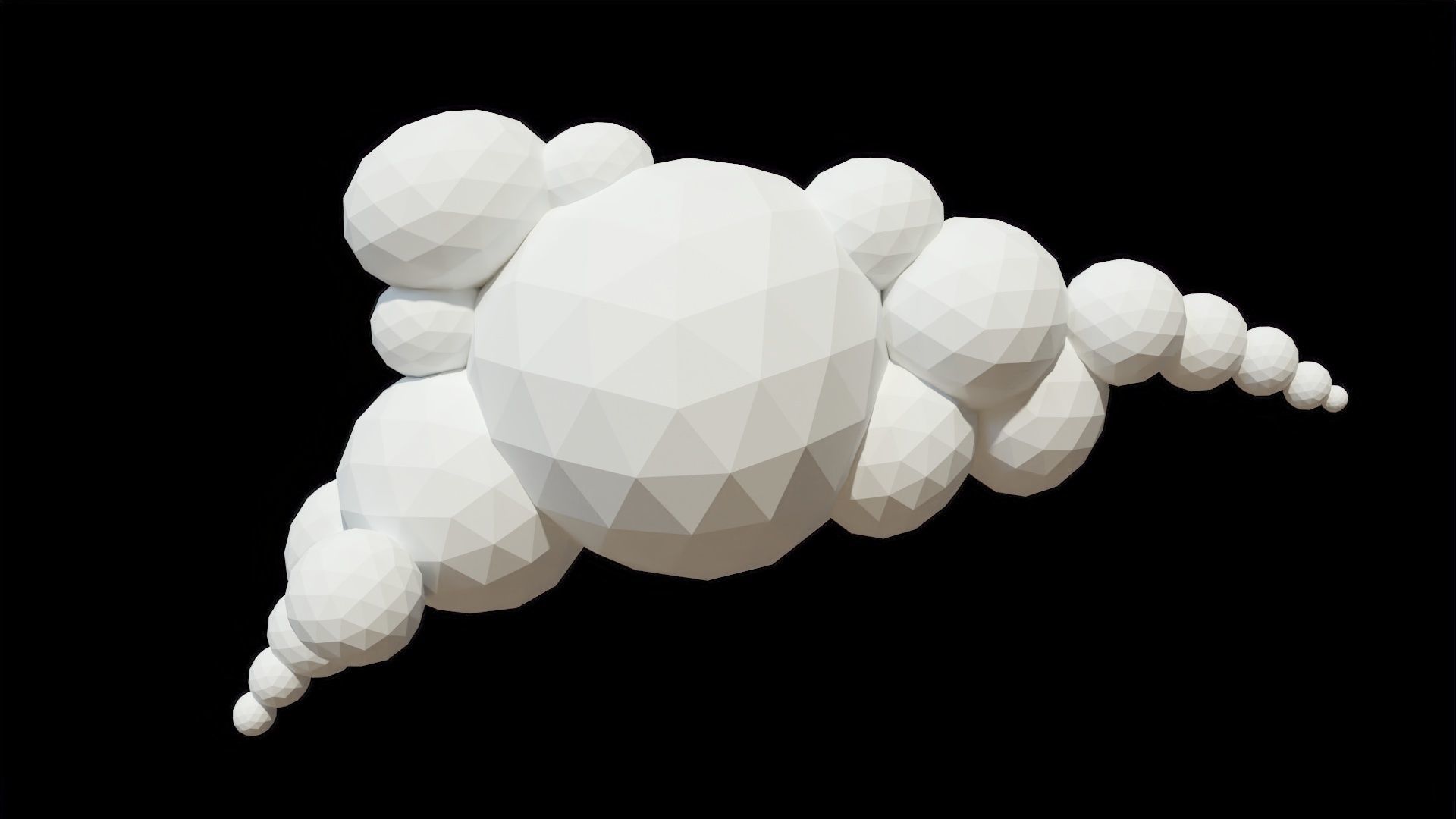 Cartoon Clouds Stylized Cloud Pack for 3D Environments 3 Sets Low-poly 3D model_43