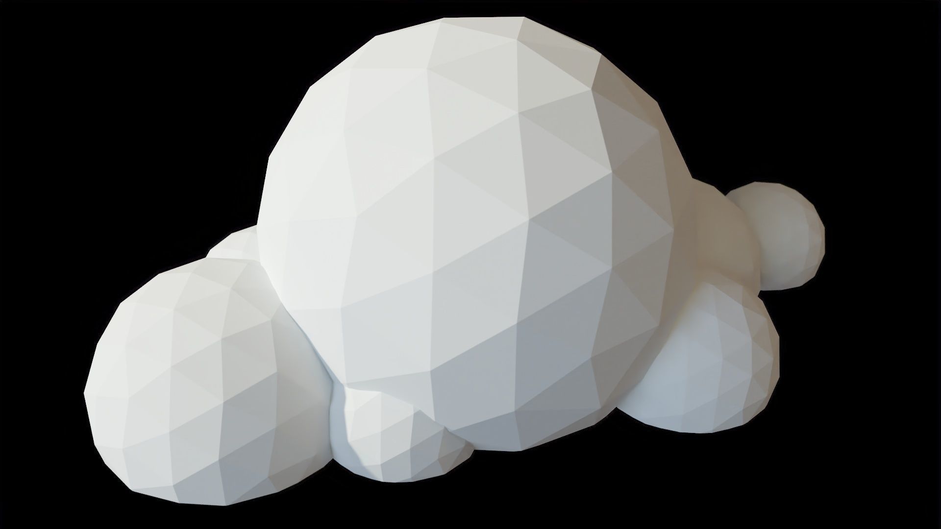 Cartoon Clouds Stylized Cloud Pack for 3D Environments 3 Sets Low-poly 3D model_26