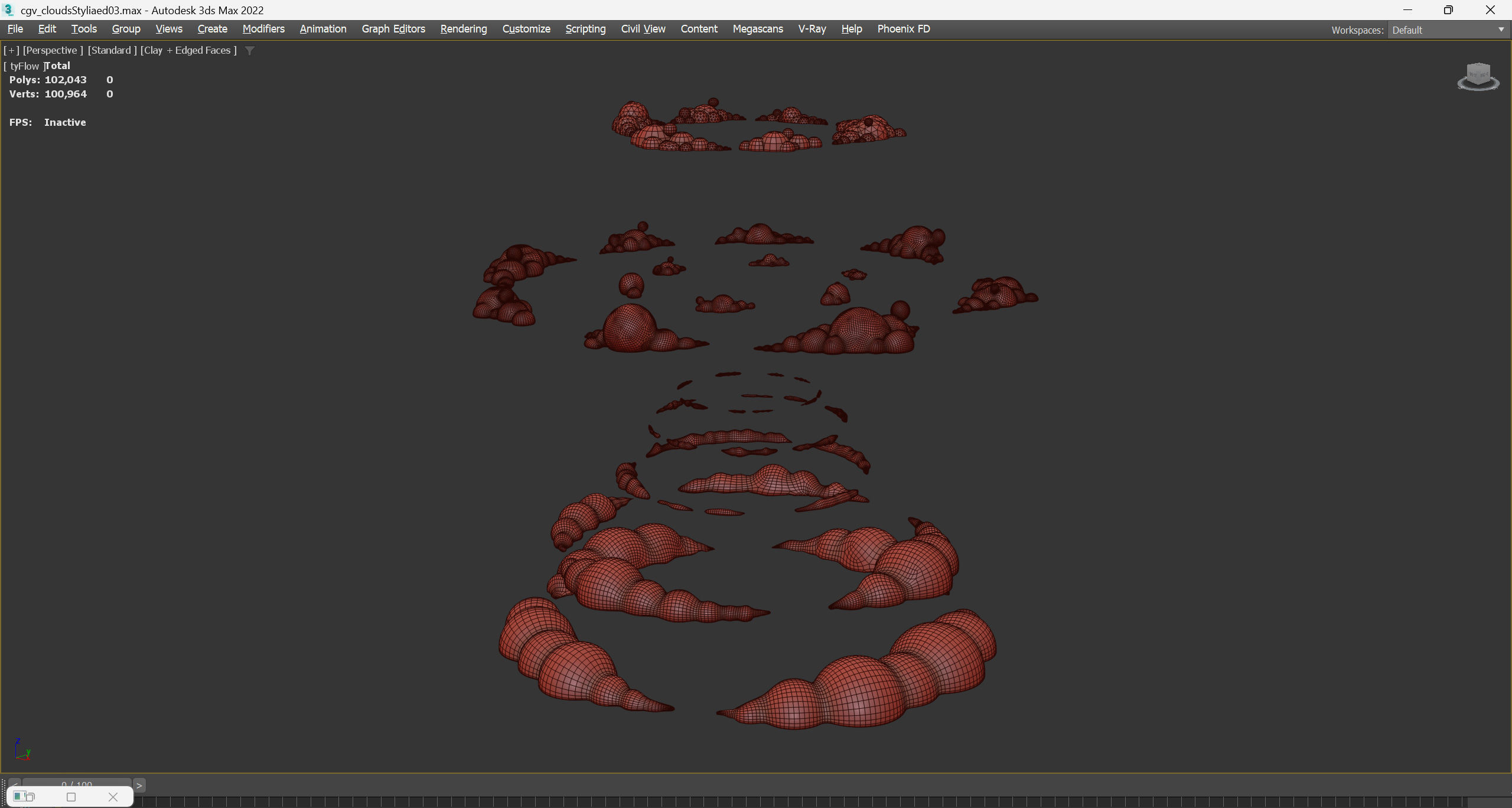 Cartoon Clouds Stylized Cloud Pack for 3D Environments 3 Sets Low-poly 3D model_20