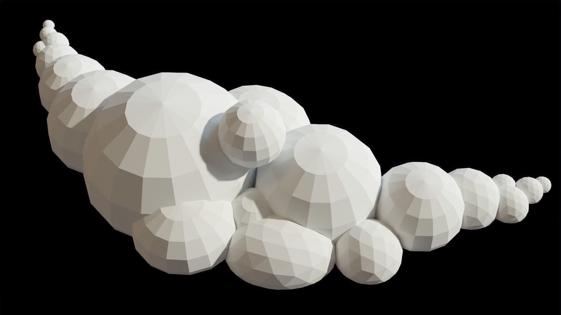 Cartoon Clouds Stylized Cloud Pack for 3D Environments 3 Sets Low-poly 3D model_32