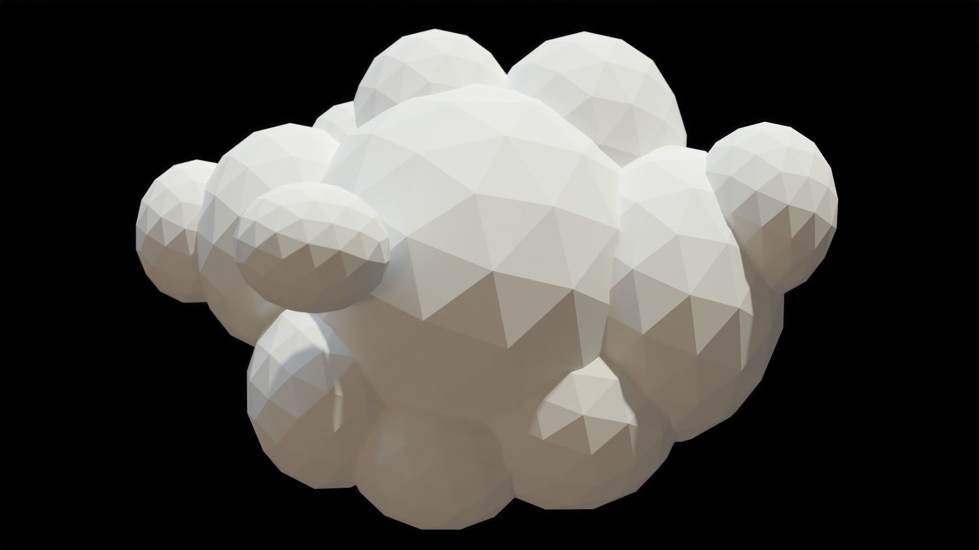 Cartoon Clouds Stylized Cloud Pack for 3D Environments 3 Sets Low-poly 3D model_28