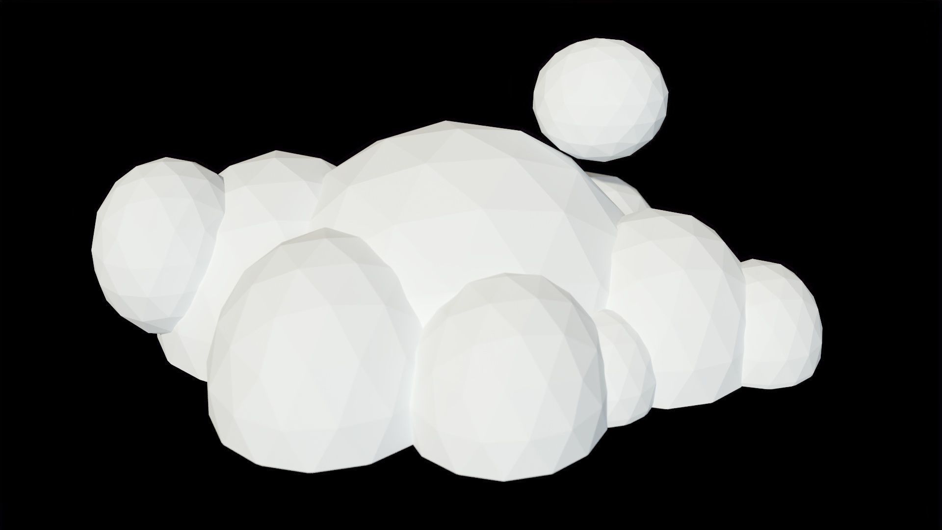 Cartoon Clouds Stylized Cloud Pack for 3D Environments 3 Sets Low-poly 3D model_27