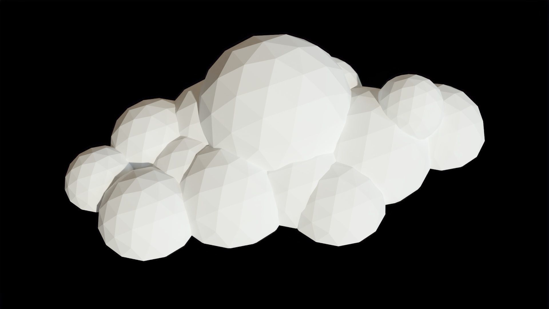 Cartoon Clouds Stylized Cloud Pack for 3D Environments 3 Sets Low-poly 3D model_33