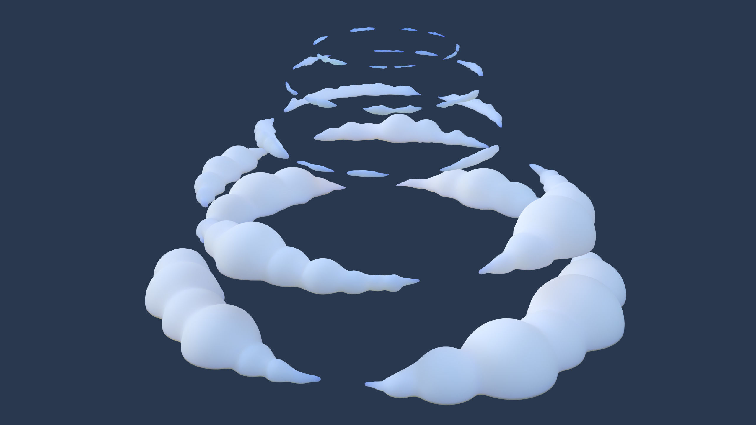 Cartoon Clouds Stylized Cloud Pack for 3D Environments 3 Sets Low-poly 3D model_2