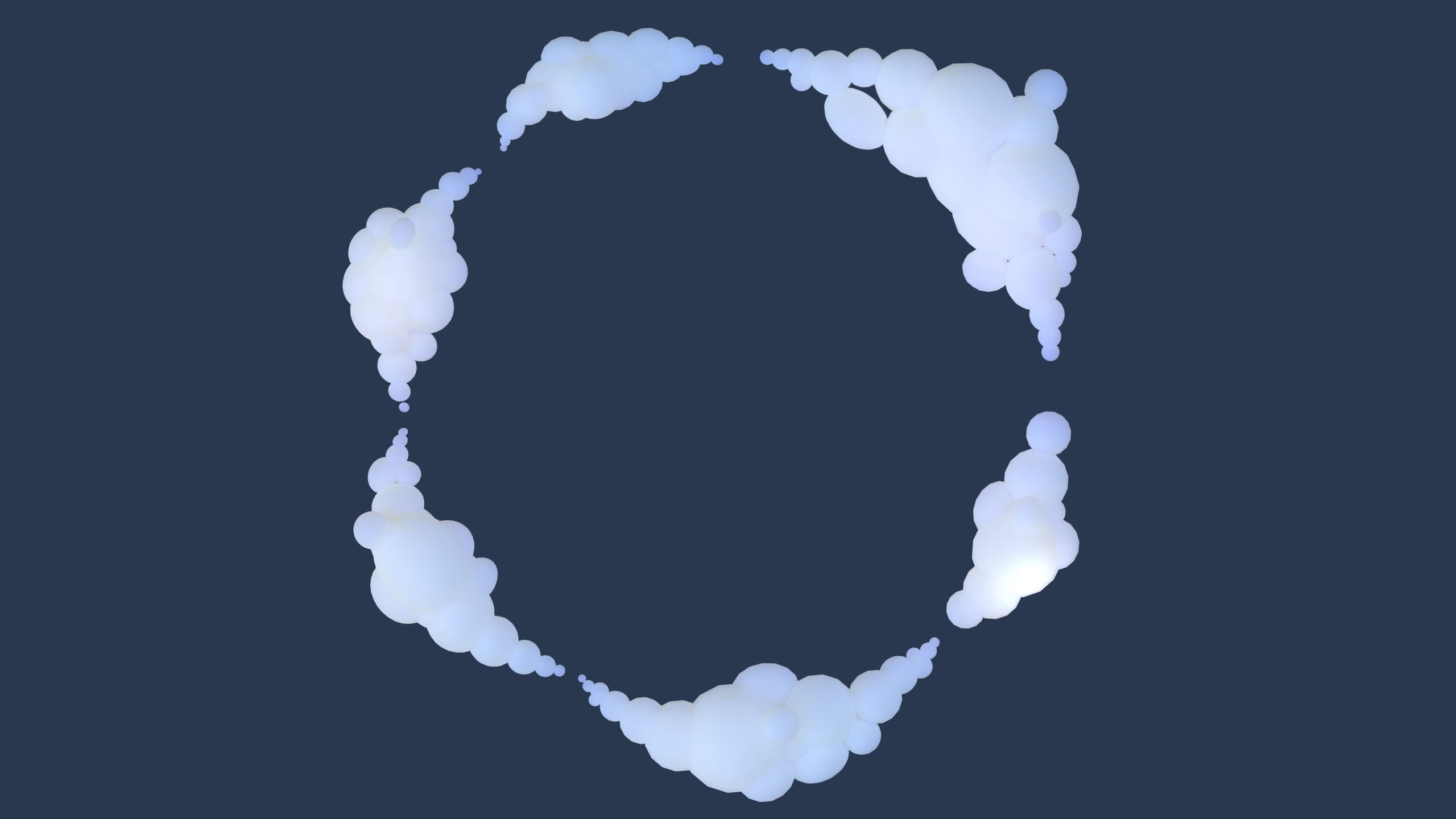 Cartoon Clouds Stylized Cloud Pack for 3D Environments 3 Sets Low-poly 3D model_9