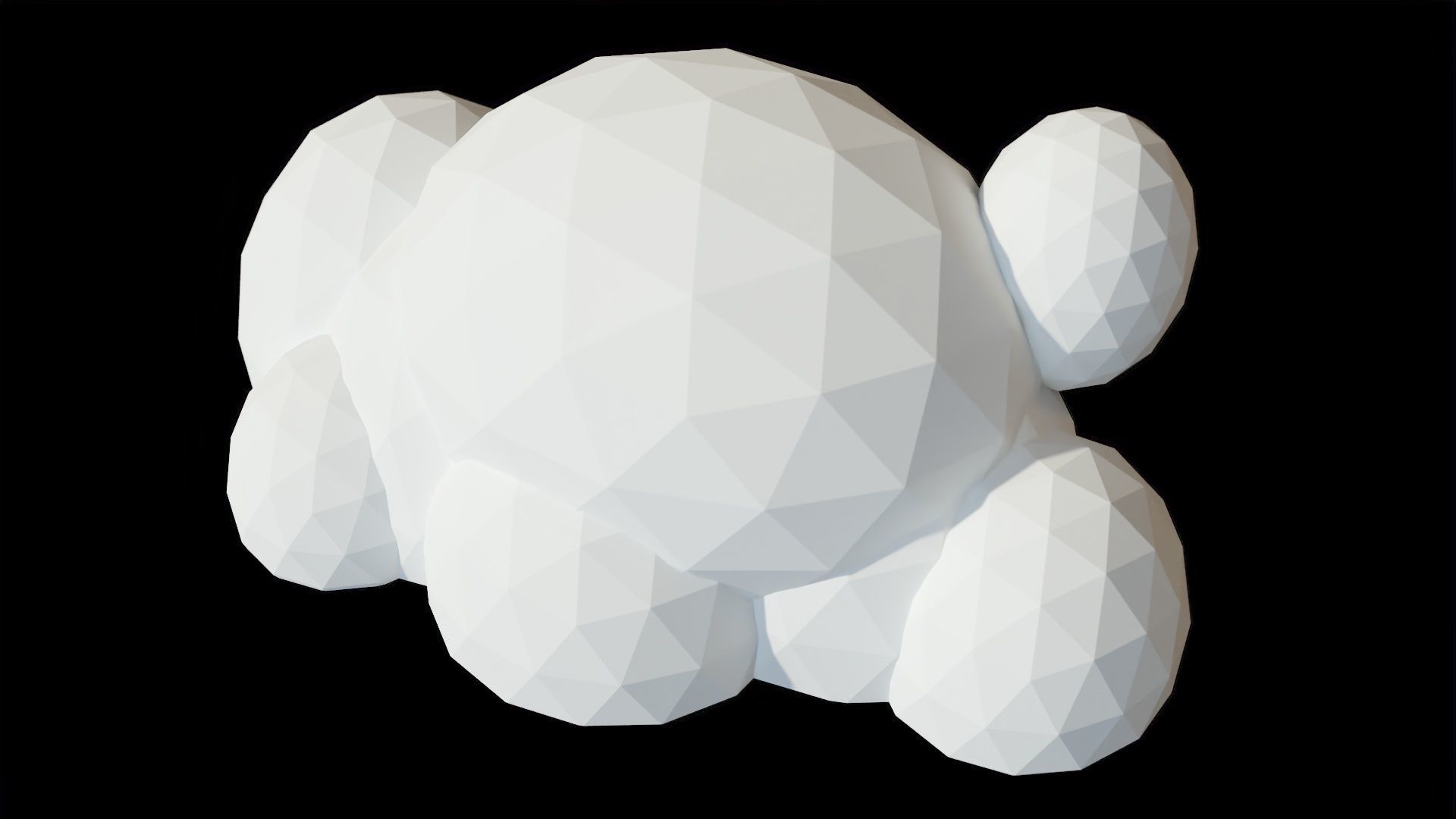 Cartoon Clouds Stylized Cloud Pack for 3D Environments 3 Sets Low-poly 3D model_24