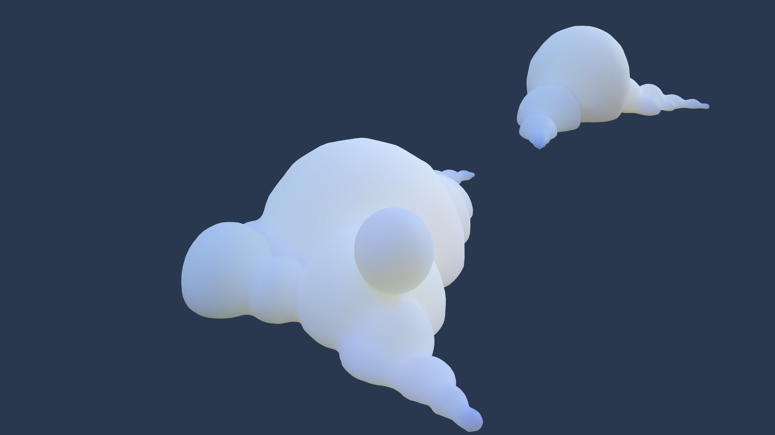 Cartoon Clouds Stylized Cloud Pack for 3D Environments 3 Sets Low-poly 3D model_13