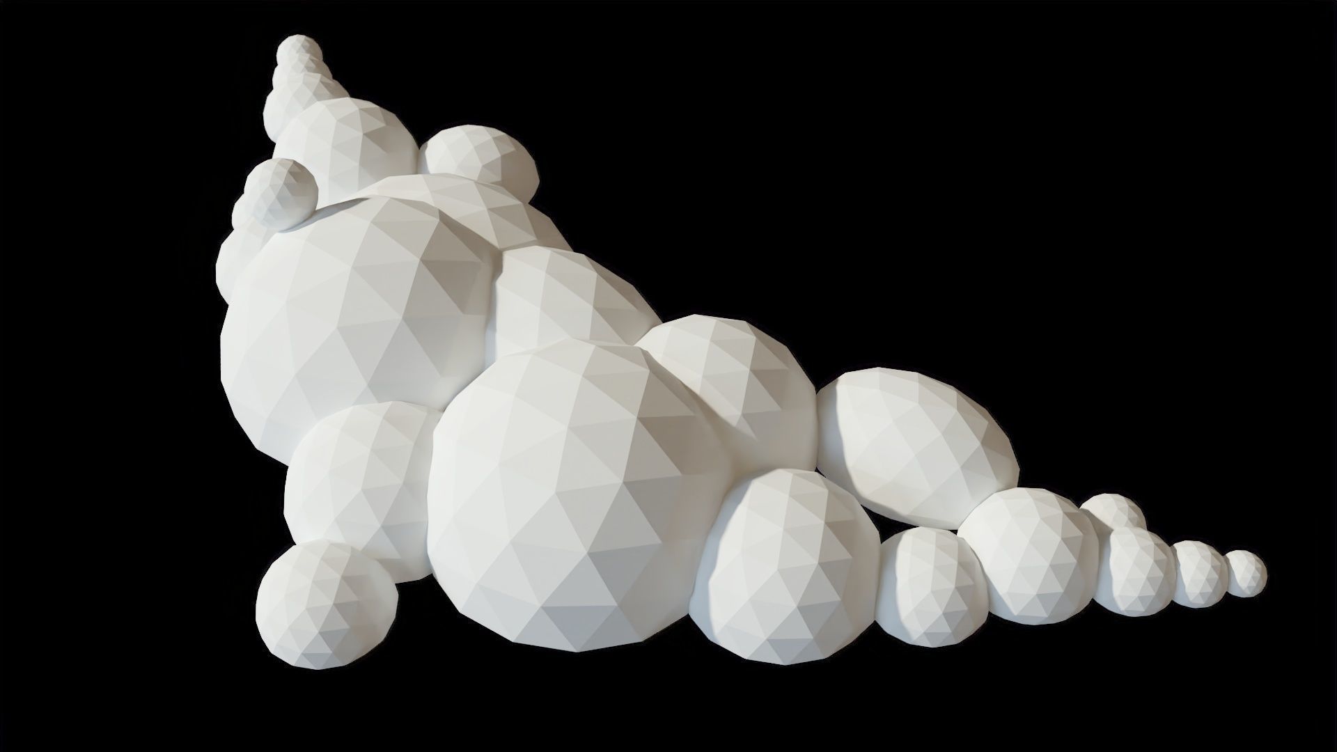 Cartoon Clouds Stylized Cloud Pack for 3D Environments 3 Sets Low-poly 3D model_42